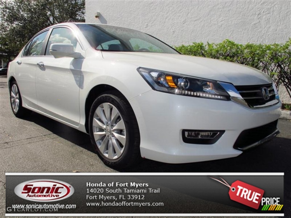 2013 Accord EX-L Sedan - White Orchid Pearl / Ivory photo #1