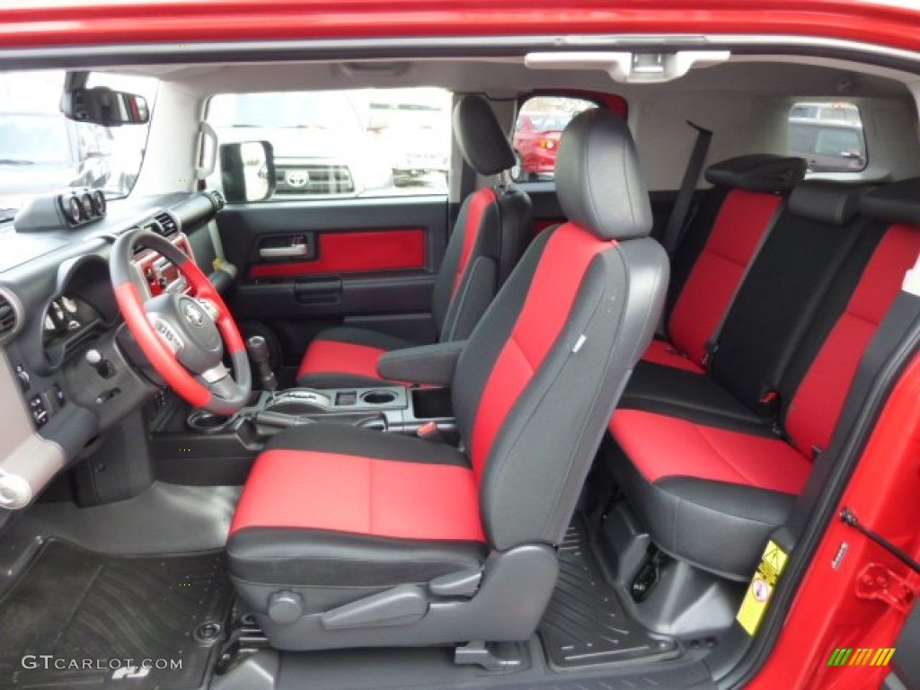 Dark Charcoal/Red Interior 2012 Toyota FJ Cruiser Trail Teams Special Edition 4WD Photo #75401802