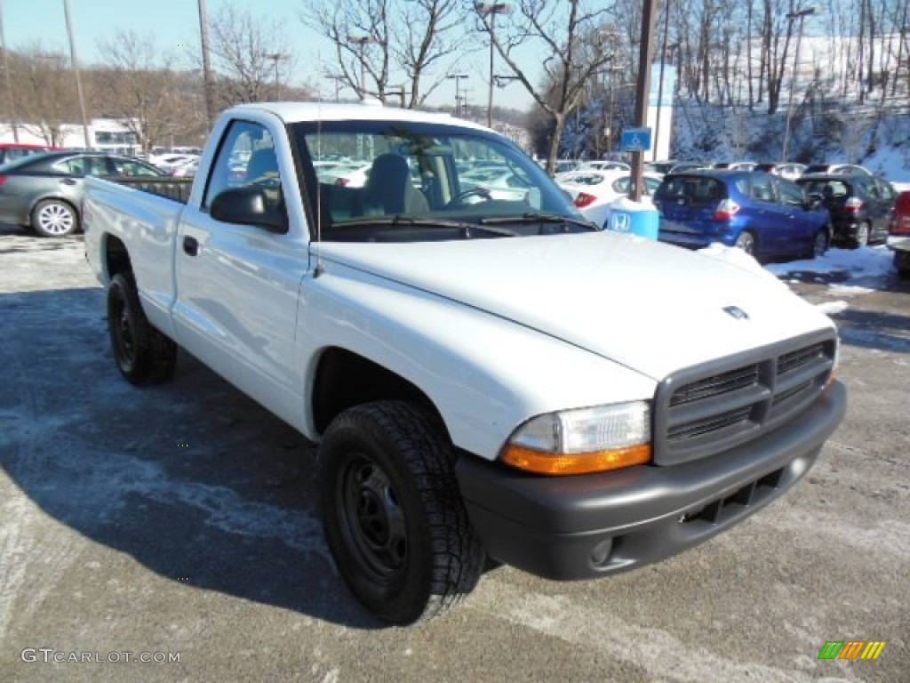 2003 Dakota Regular Cab 4x4 - Bright White / Dark Slate Gray photo #3