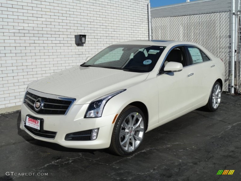 2013 ATS 2.0L Turbo Premium - White Diamond Tricoat / Light Platinum/Brownstone Accents photo #1