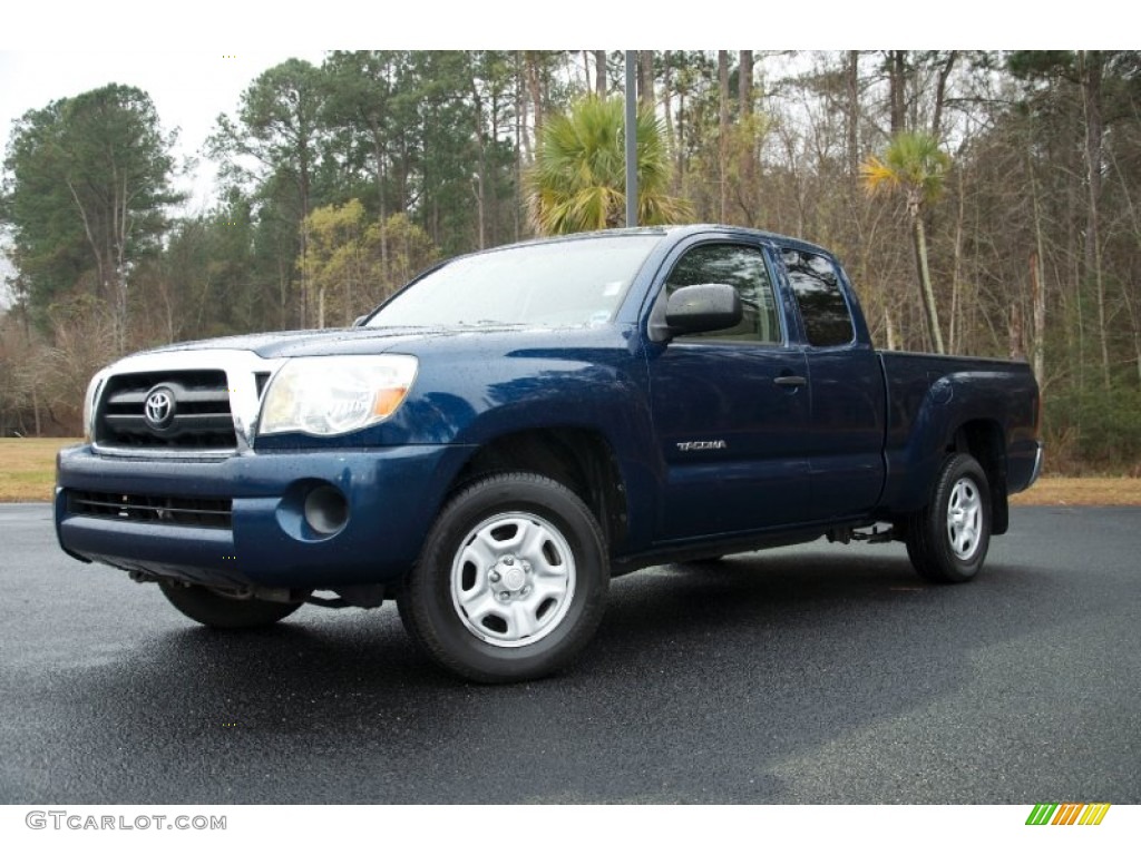 2005 Tacoma Access Cab - Indigo Ink Blue Pearl / Taupe photo #1