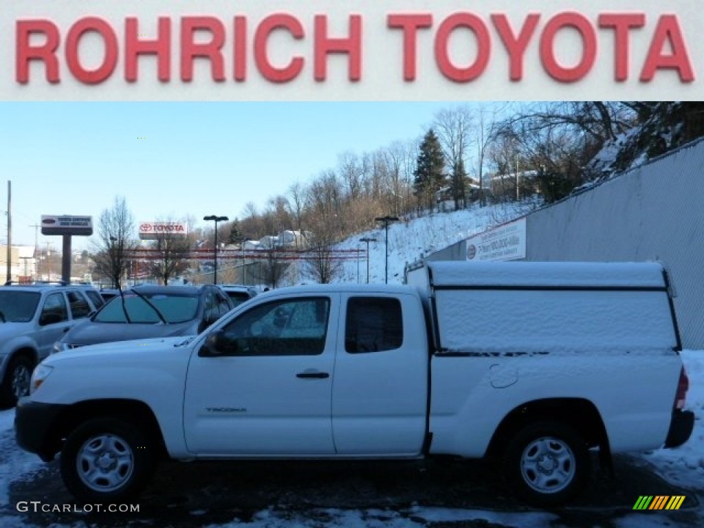 2008 Tacoma Access Cab - Super White / Graphite Gray photo #1