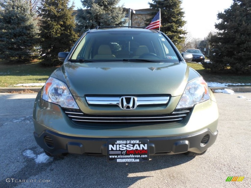 2008 CR-V EX 4WD - Green Tea Metallic / Ivory photo #3