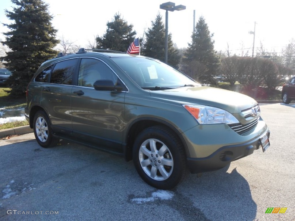 2008 CR-V EX 4WD - Green Tea Metallic / Ivory photo #4