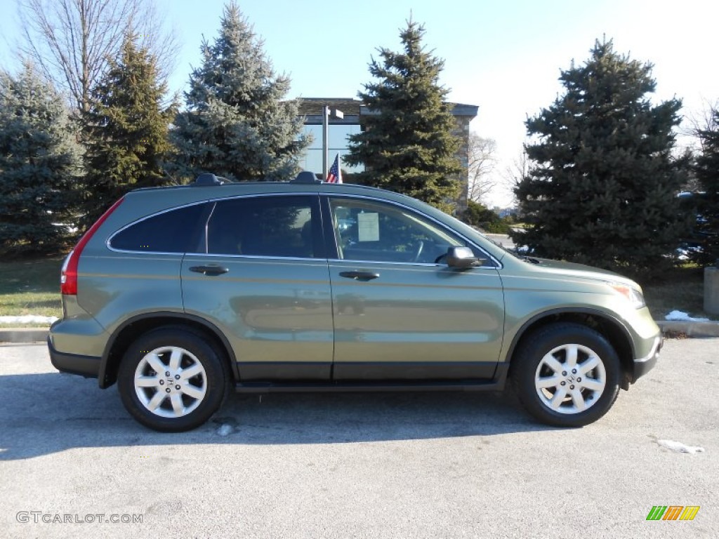 2008 CR-V EX 4WD - Green Tea Metallic / Ivory photo #5