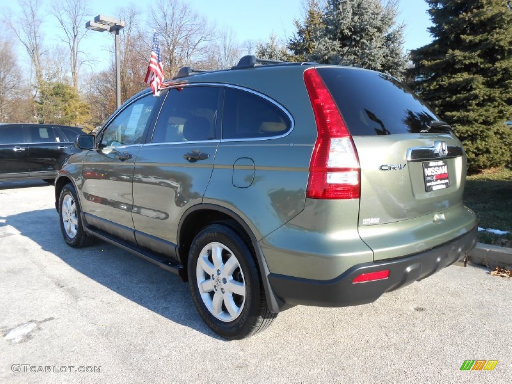 2008 CR-V EX 4WD - Green Tea Metallic / Ivory photo #8