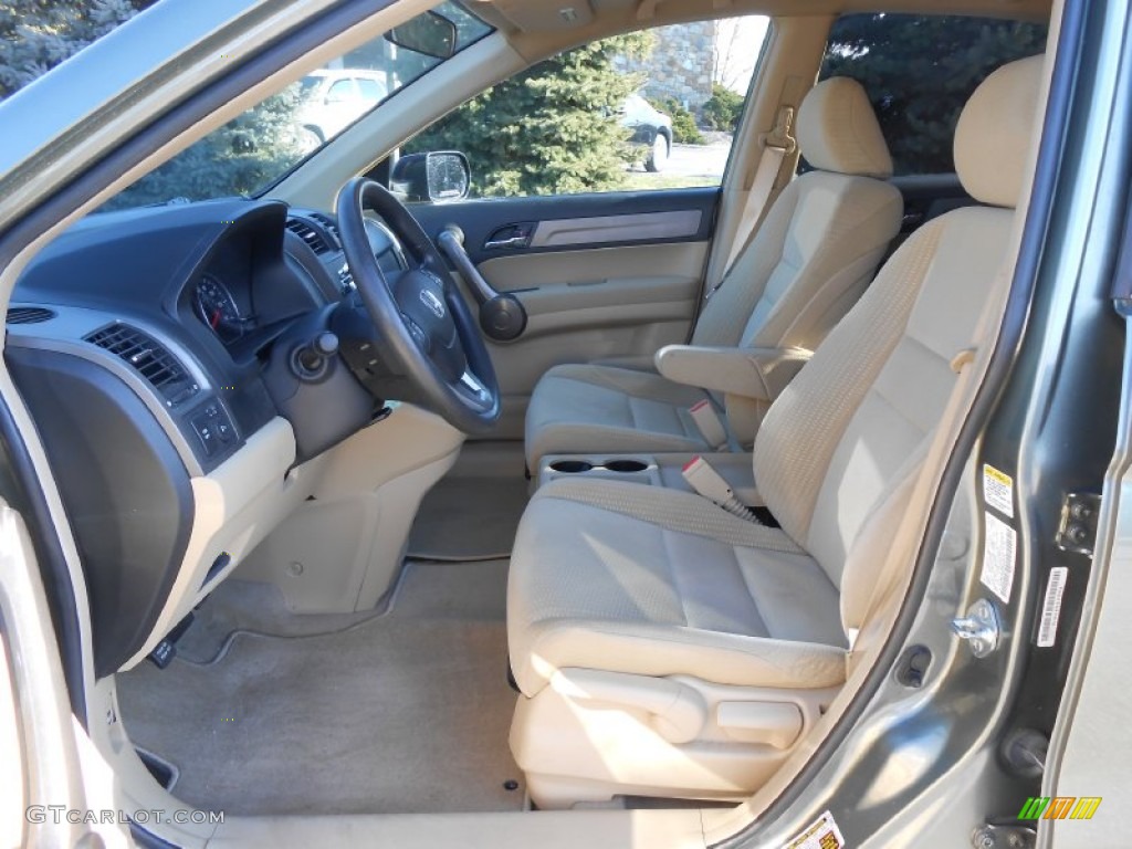 2008 CR-V EX 4WD - Green Tea Metallic / Ivory photo #14