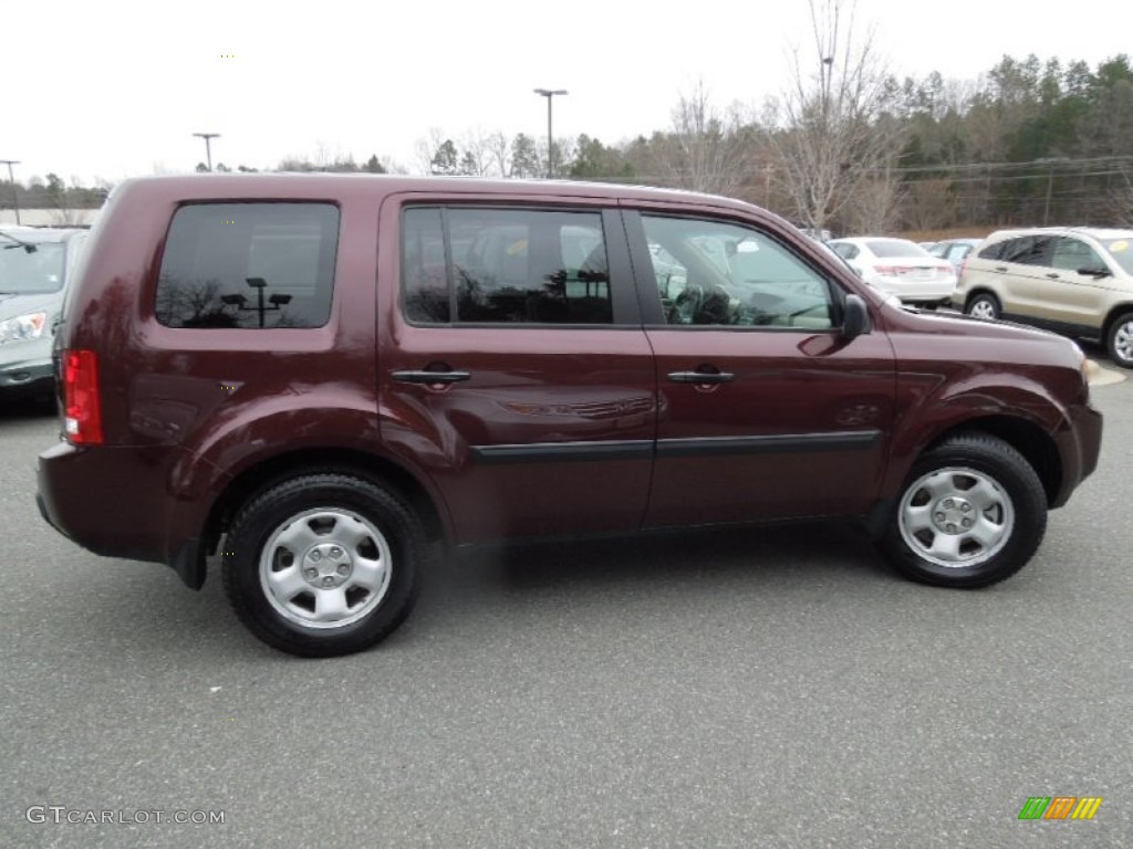 Dark Cherry Pearl 2011 Honda Pilot LX Exterior Photo #75408273