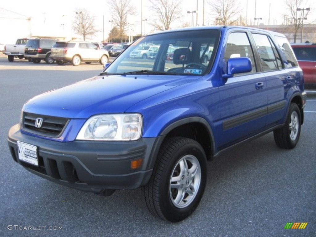 2001 CR-V EX 4WD - Electron Blue Metallic / Dark Gray photo #3