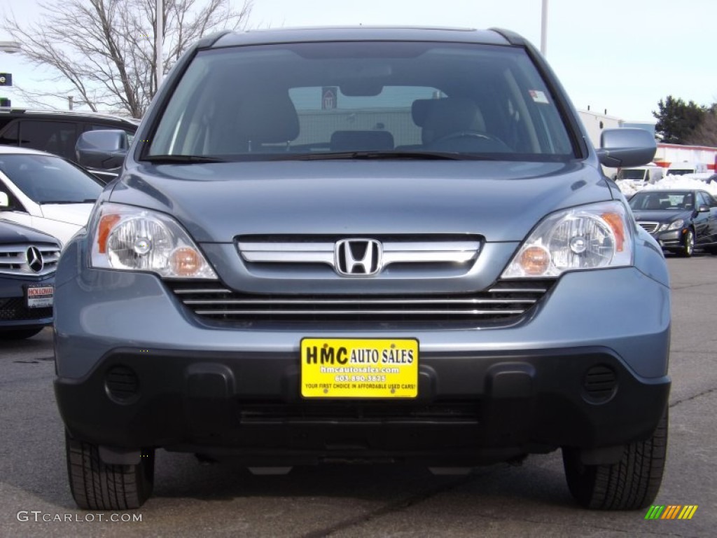 2009 CR-V EX-L 4WD - Glacier Blue Metallic / Gray photo #2