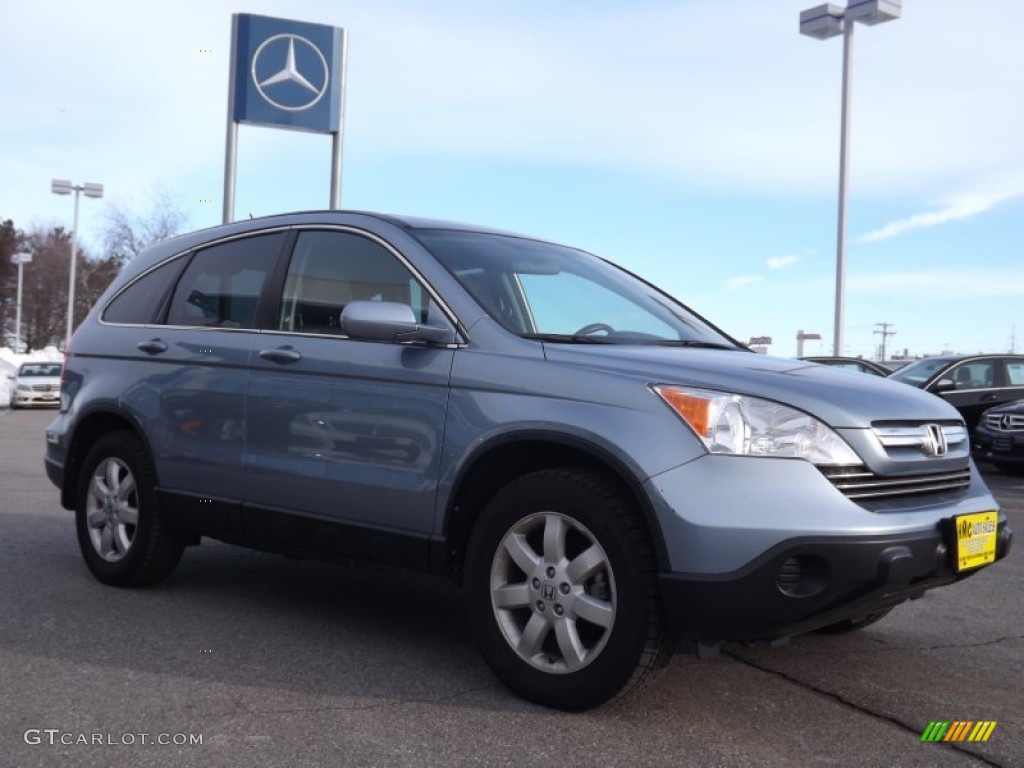 2009 CR-V EX-L 4WD - Glacier Blue Metallic / Gray photo #3