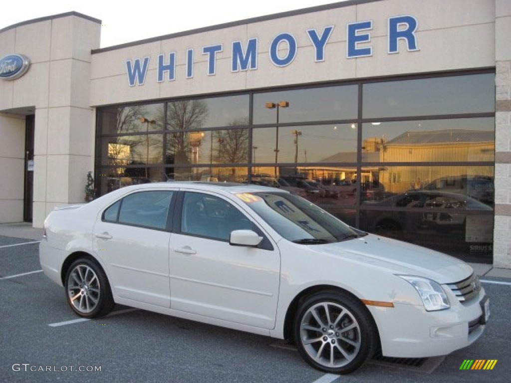 2009 Fusion SE Sport - White Suede / Charcoal Black/Red Accents photo #1