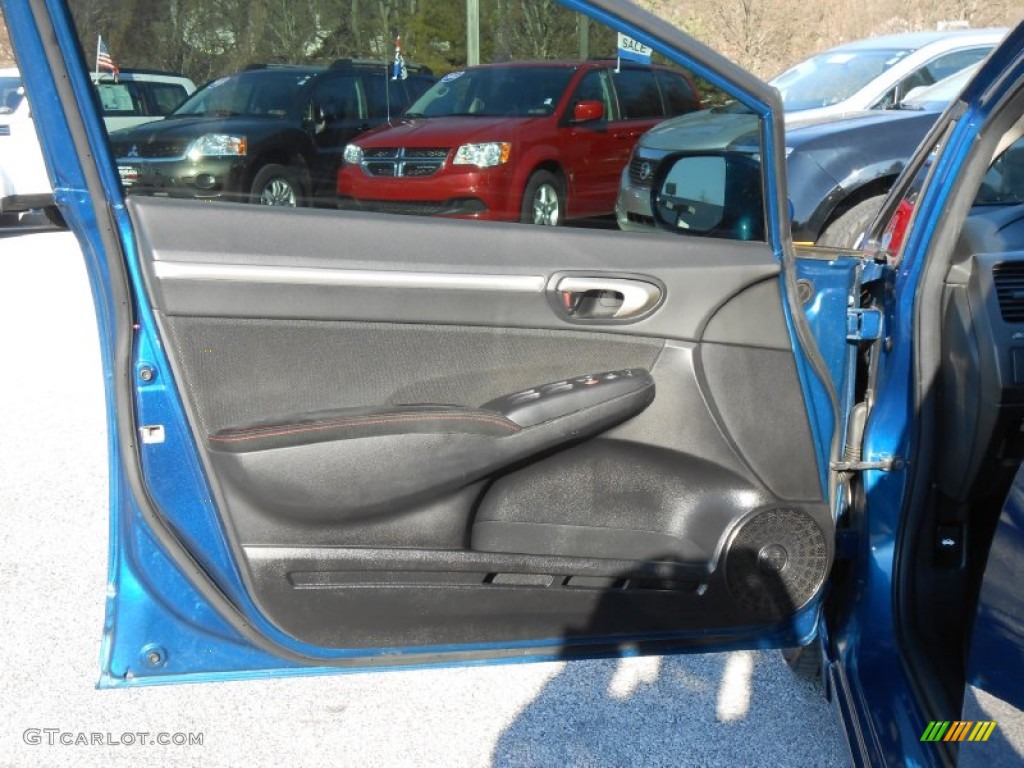 2010 Civic Si Sedan - Dyno Blue Pearl / Black photo #12