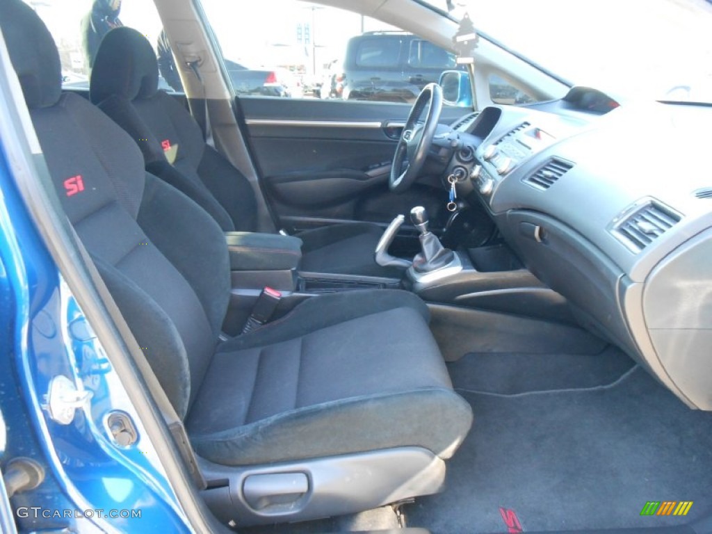 2010 Civic Si Sedan - Dyno Blue Pearl / Black photo #15