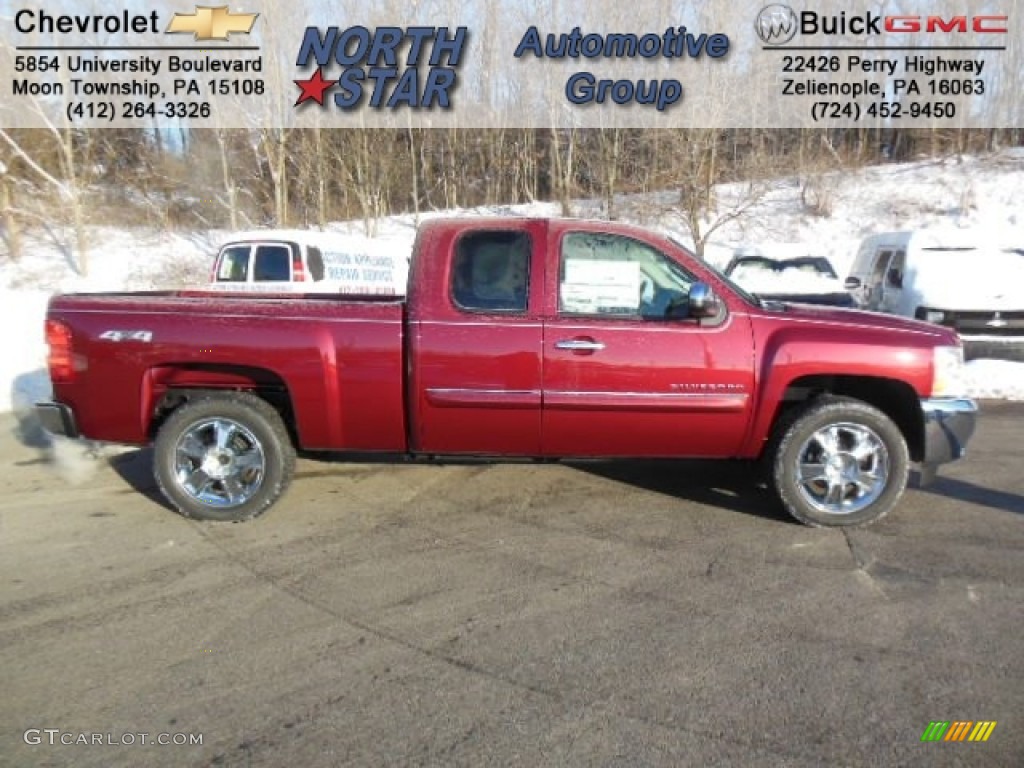 2013 Silverado 1500 LT Extended Cab 4x4 - Deep Ruby Metallic / Ebony photo #1