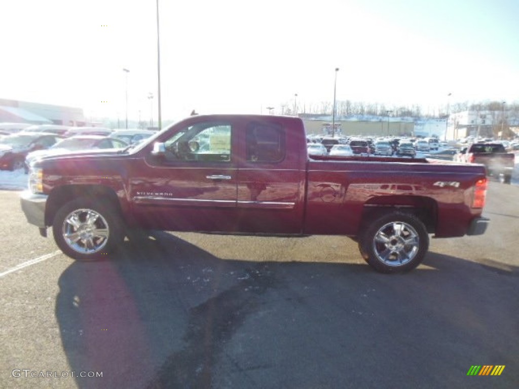 2013 Silverado 1500 LT Extended Cab 4x4 - Deep Ruby Metallic / Ebony photo #5