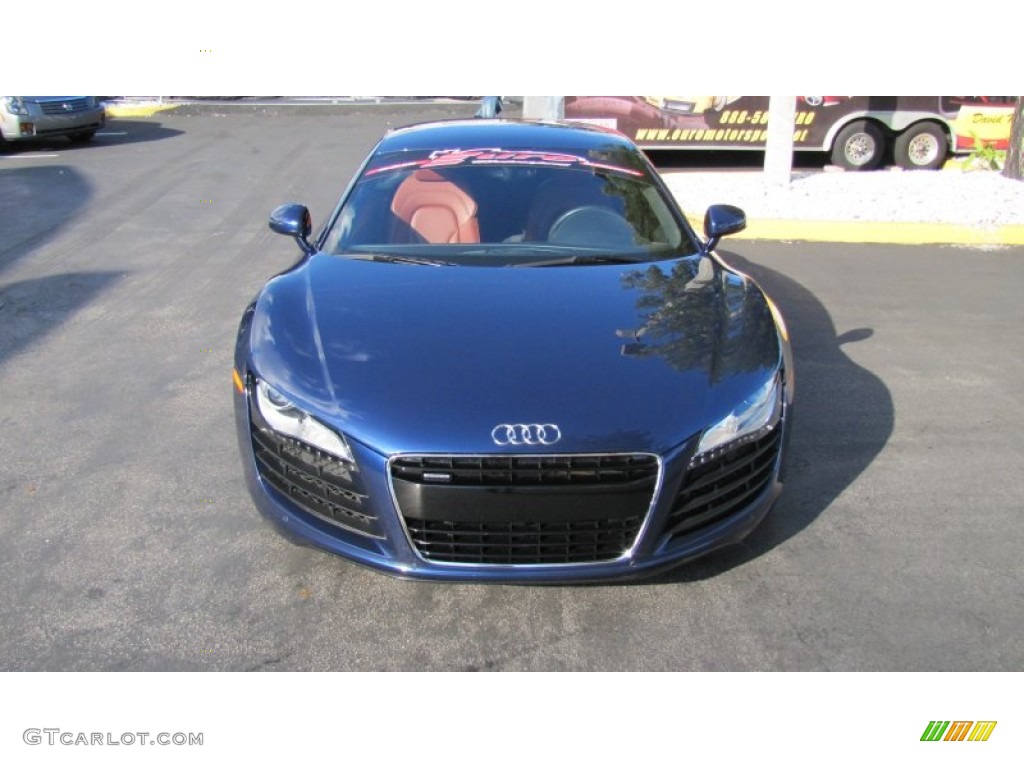2009 R8 4.2 FSI quattro - Mugello Blue Pearl Effect / Fine Nappa Tuscan Brown Leather photo #3