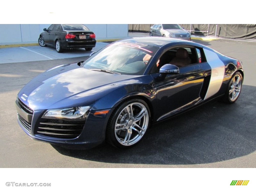 2009 R8 4.2 FSI quattro - Mugello Blue Pearl Effect / Fine Nappa Tuscan Brown Leather photo #5