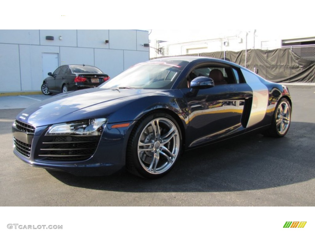 2009 R8 4.2 FSI quattro - Mugello Blue Pearl Effect / Fine Nappa Tuscan Brown Leather photo #6