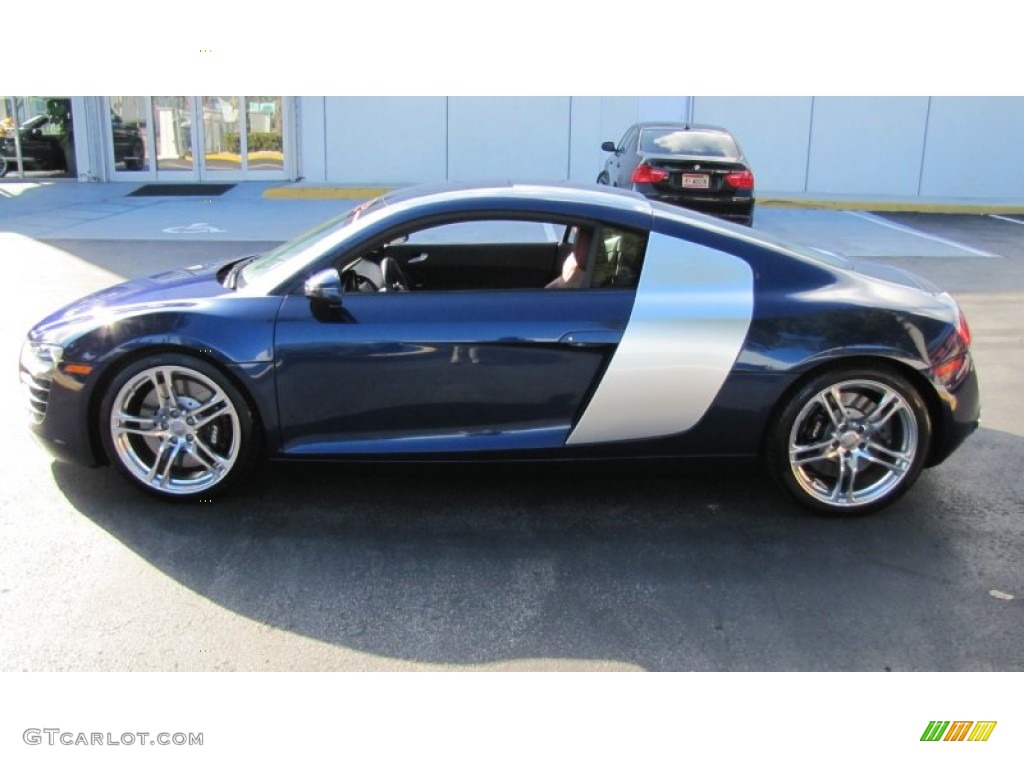 2009 R8 4.2 FSI quattro - Mugello Blue Pearl Effect / Fine Nappa Tuscan Brown Leather photo #7