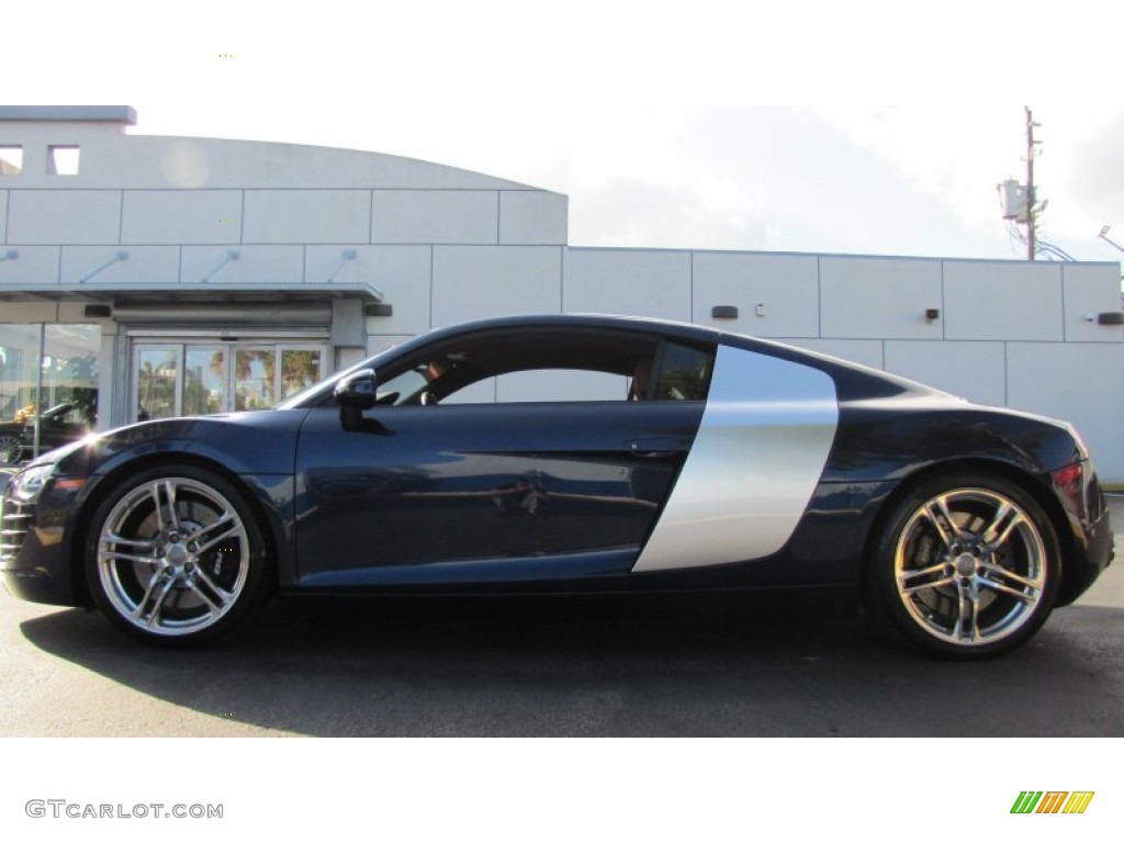2009 R8 4.2 FSI quattro - Mugello Blue Pearl Effect / Fine Nappa Tuscan Brown Leather photo #8