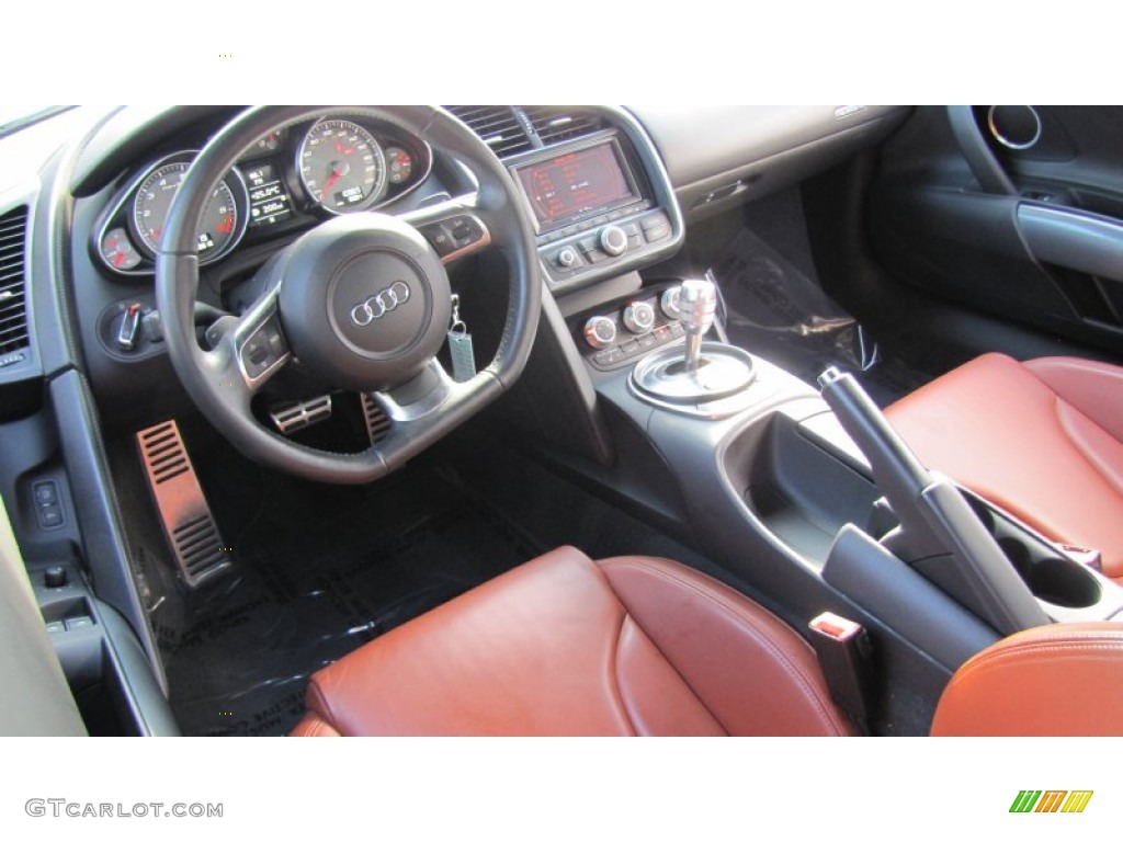 2009 R8 4.2 FSI quattro - Mugello Blue Pearl Effect / Fine Nappa Tuscan Brown Leather photo #10