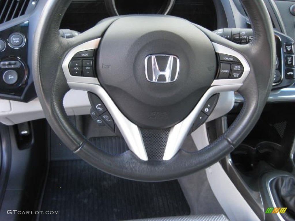 2011 Honda CR-Z EX Navigation Sport Hybrid Gray Fabric Steering Wheel Photo #75412615