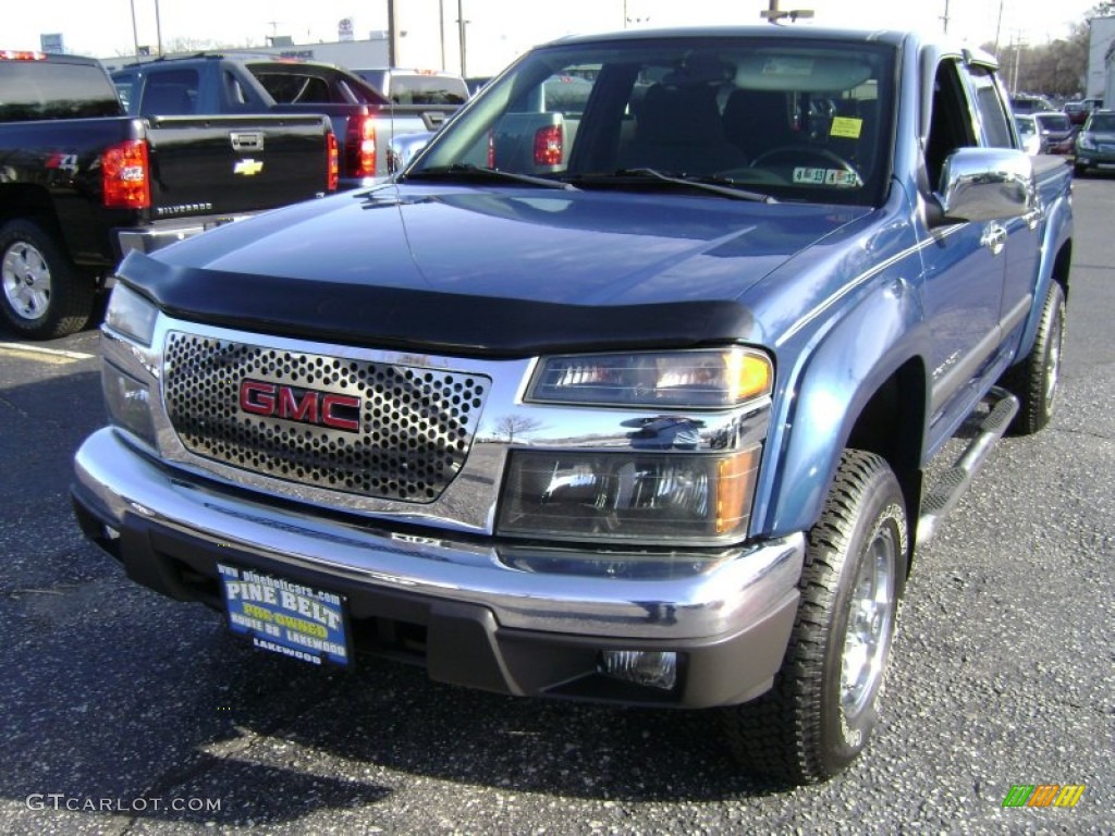 2005 Canyon SLE Crew Cab 4x4 - Superior Blue Metallic / Dark Pewter photo #1