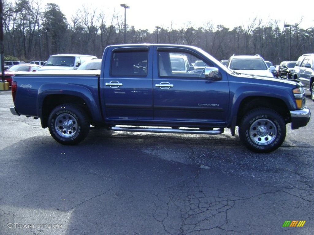 2005 Canyon SLE Crew Cab 4x4 - Superior Blue Metallic / Dark Pewter photo #7