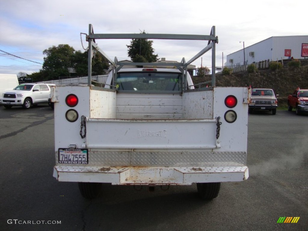 1997 F350 XL Regular Cab 4x4 - Oxford White / Opal Grey photo #6