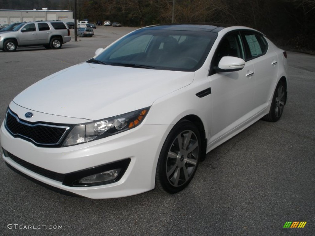 2012 Optima SX - Snow White Pearl / Black photo #14