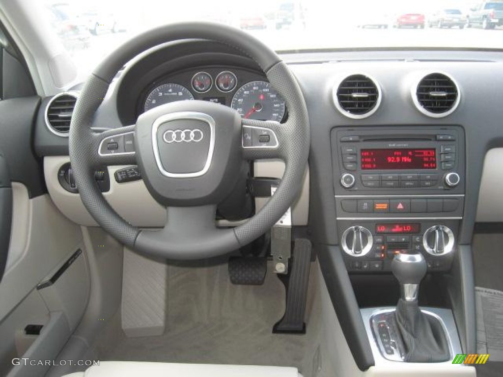2011 Audi A3 2.0 TFSI quattro Light Grey Dashboard Photo #75421038
