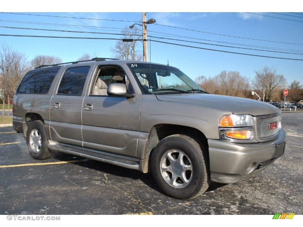 2002 Yukon XL Denali AWD - Pewter Metallic / Stone Gray photo #7