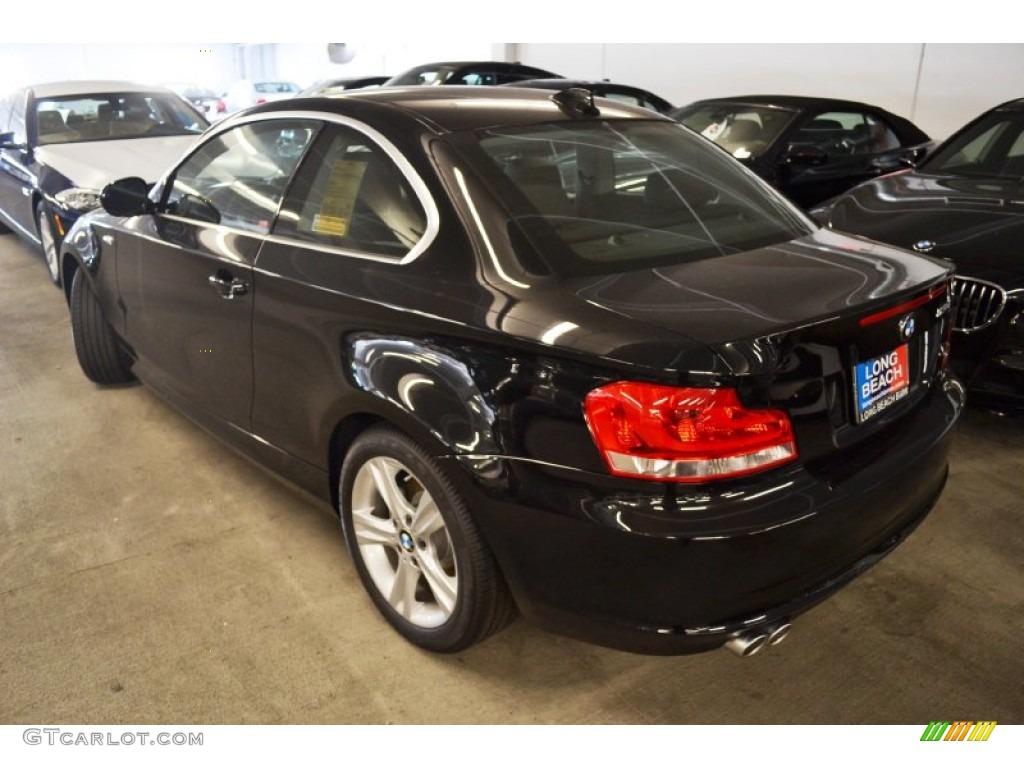 2013 1 Series 128i Coupe - Jet Black / Black photo #4