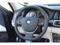 Ivory White/Black 2012 BMW 5 Series 550i xDrive Gran Turismo Steering Wheel