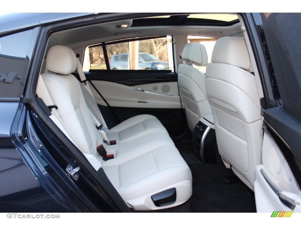 Ivory White/Black Interior 2012 BMW 5 Series 550i xDrive Gran Turismo Photo #75424596