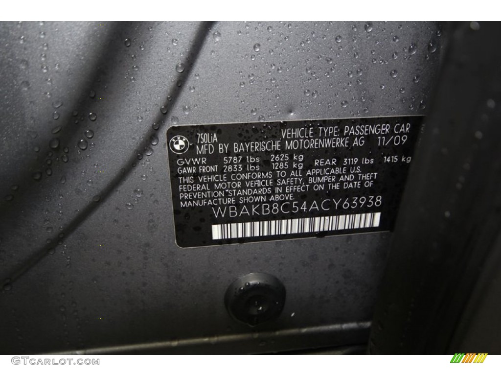 2010 7 Series 750Li Sedan - Space Gray Metallic / Black Nappa Leather photo #7