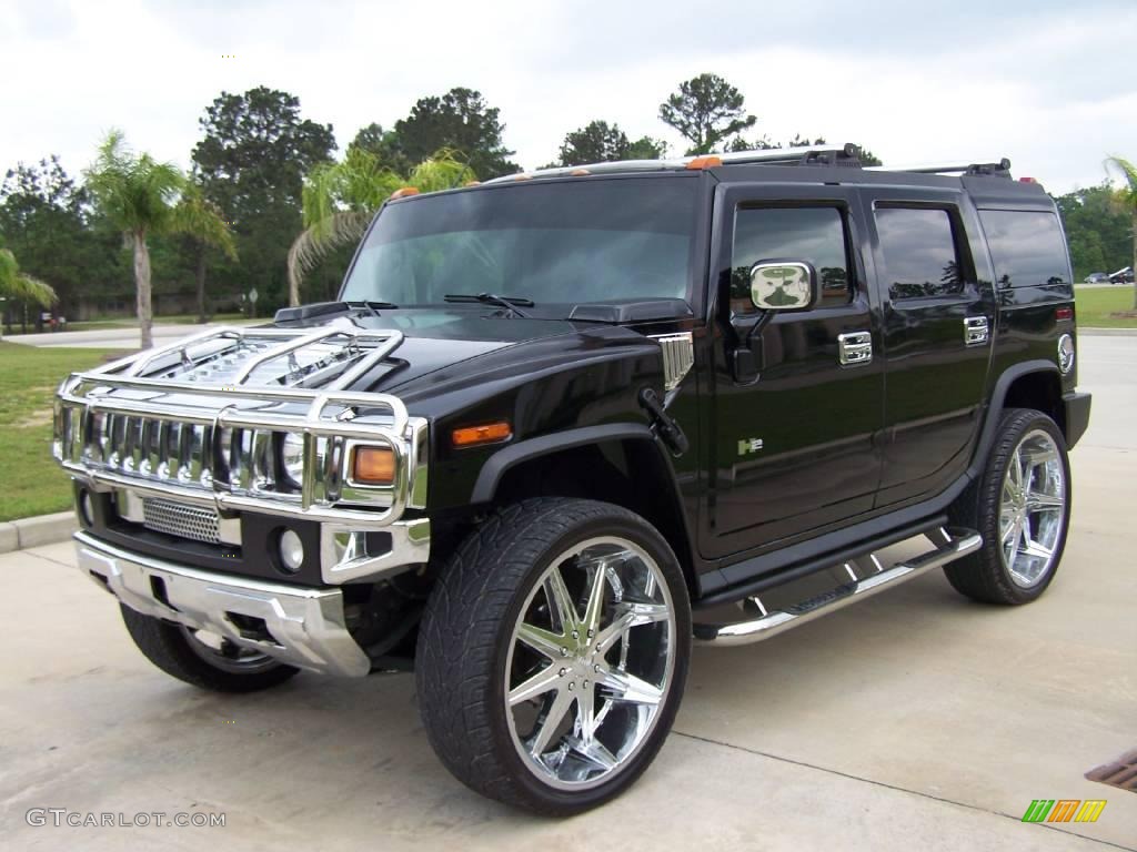 2003 H2 SUV - Black / Wheat photo #7