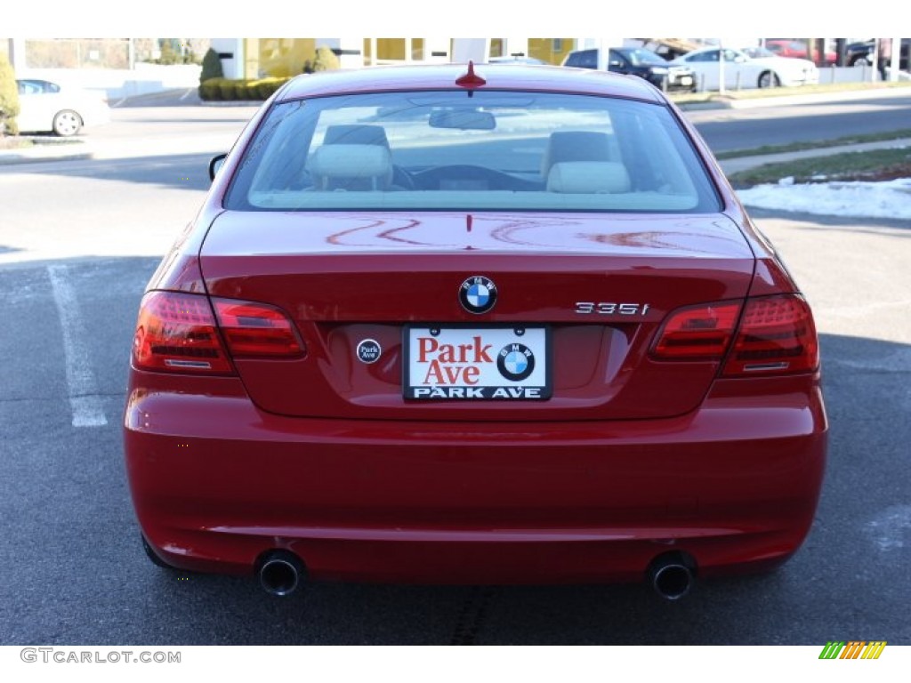 2012 3 Series 335i Coupe - Crimson Red / Cream Beige photo #6