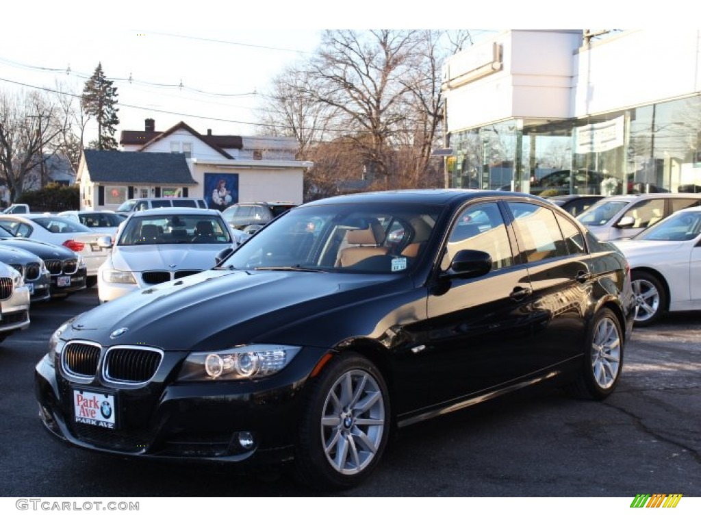 2009 3 Series 328i Sedan - Black Sapphire Metallic / Black photo #1