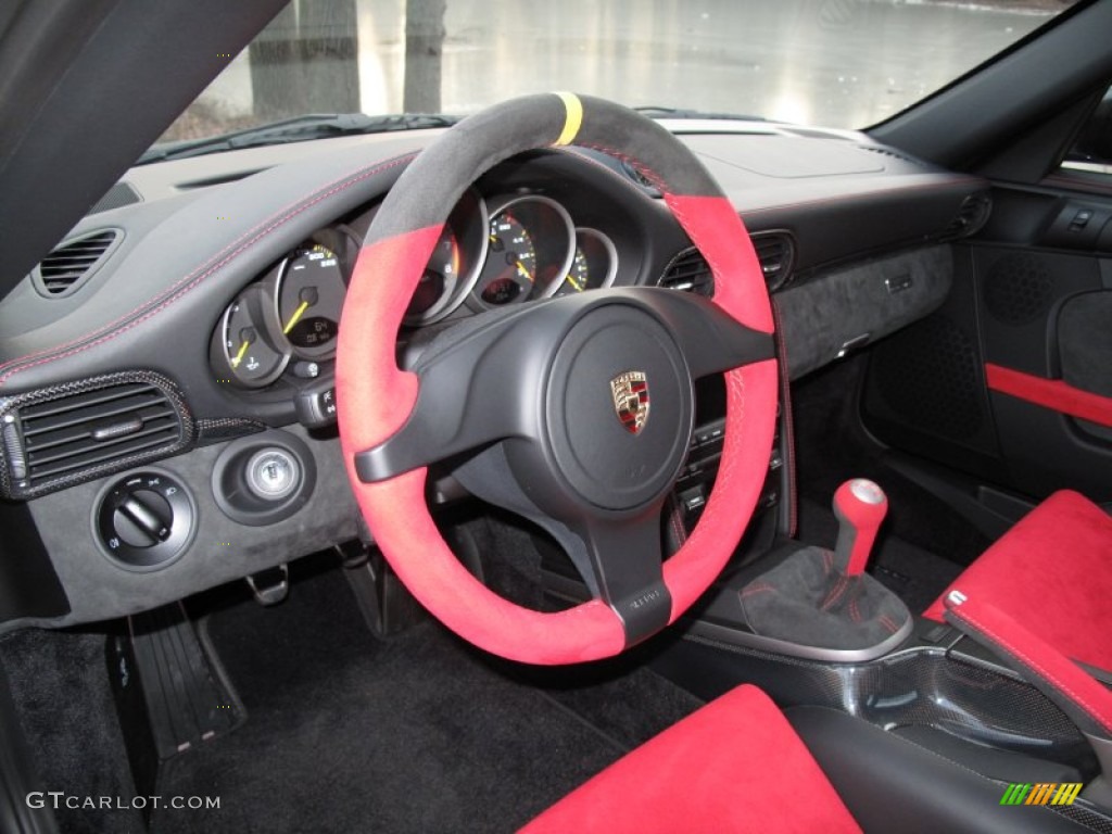 2011 Porsche 911 GT2 RS Black Steering Wheel Photo #75429075