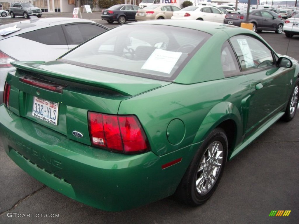 1999 Mustang V6 Coupe - Electric Green Metallic / Light Graphite photo #5