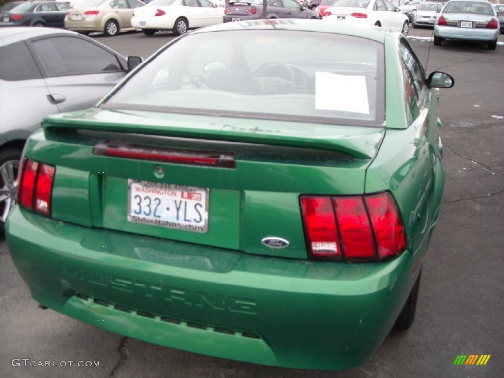 1999 Mustang V6 Coupe - Electric Green Metallic / Light Graphite photo #7