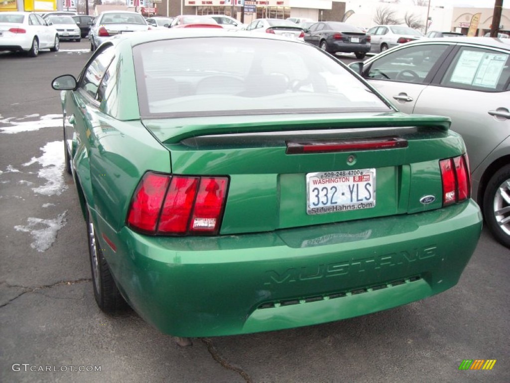 1999 Mustang V6 Coupe - Electric Green Metallic / Light Graphite photo #8