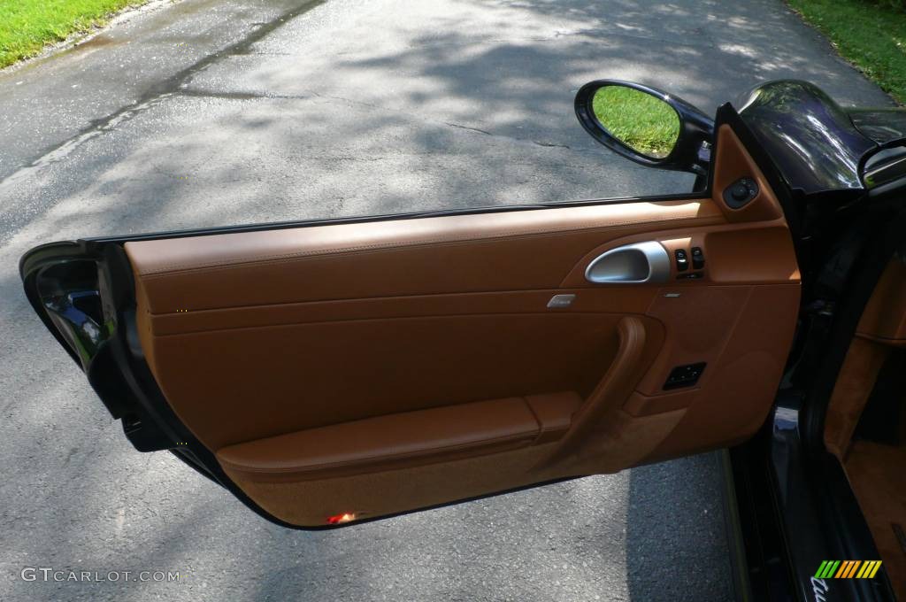 2008 911 Turbo Cabriolet - Midnight Blue Metallic / Natural Brown photo #14