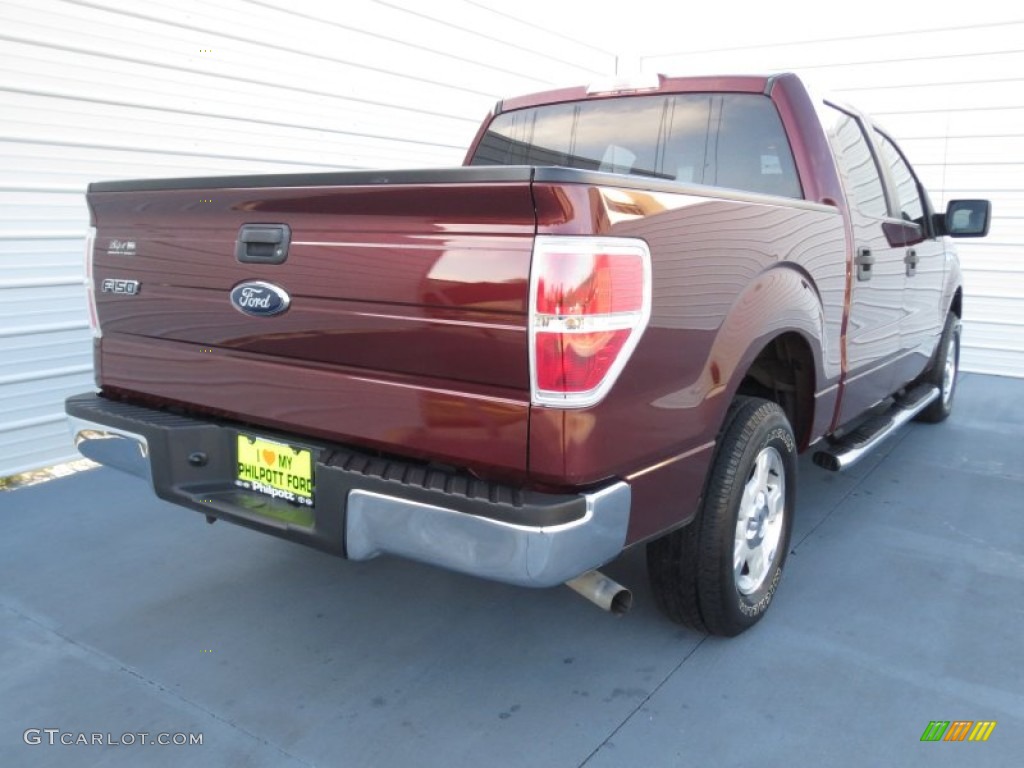 2010 F150 XLT SuperCrew - Royal Red Metallic / Tan photo #3