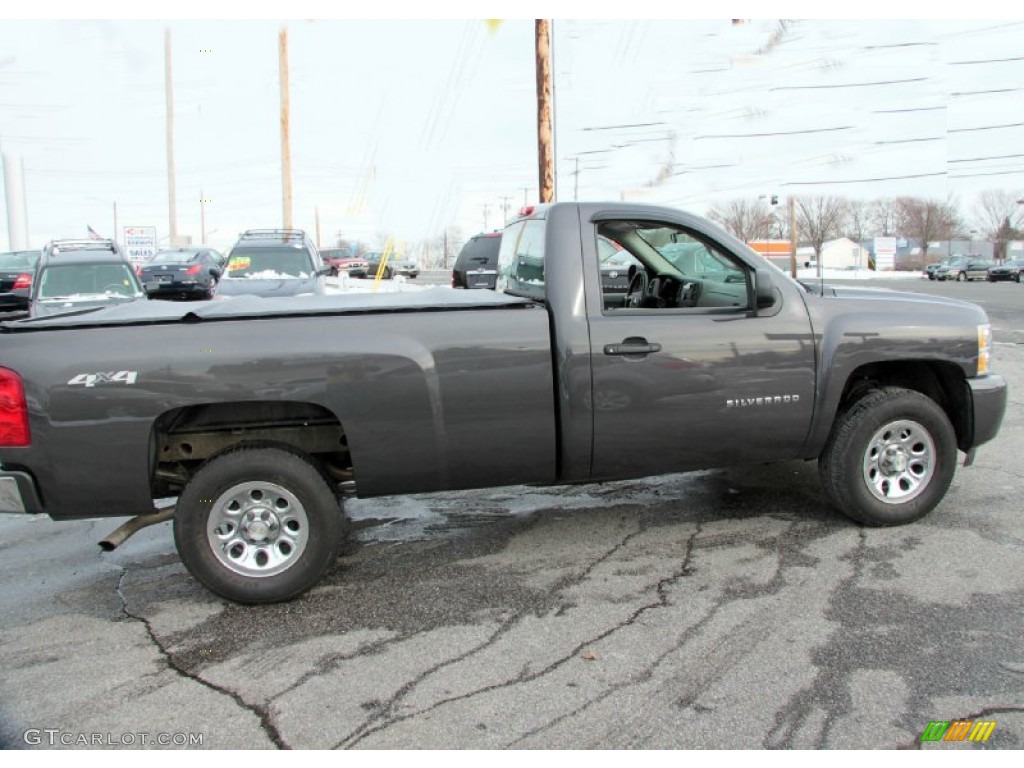 2011 Silverado 1500 Regular Cab 4x4 - Taupe Gray Metallic / Dark Titanium photo #5