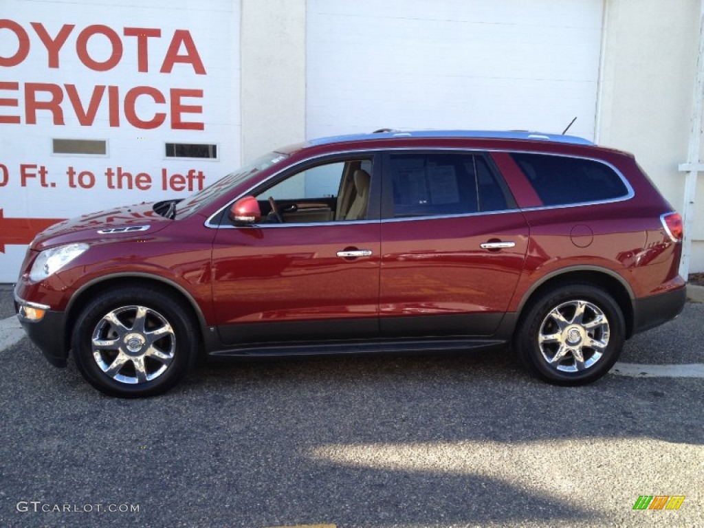 2010 Enclave CXL AWD - Red Jewel Tintcoat / Cashmere/Cocoa photo #3