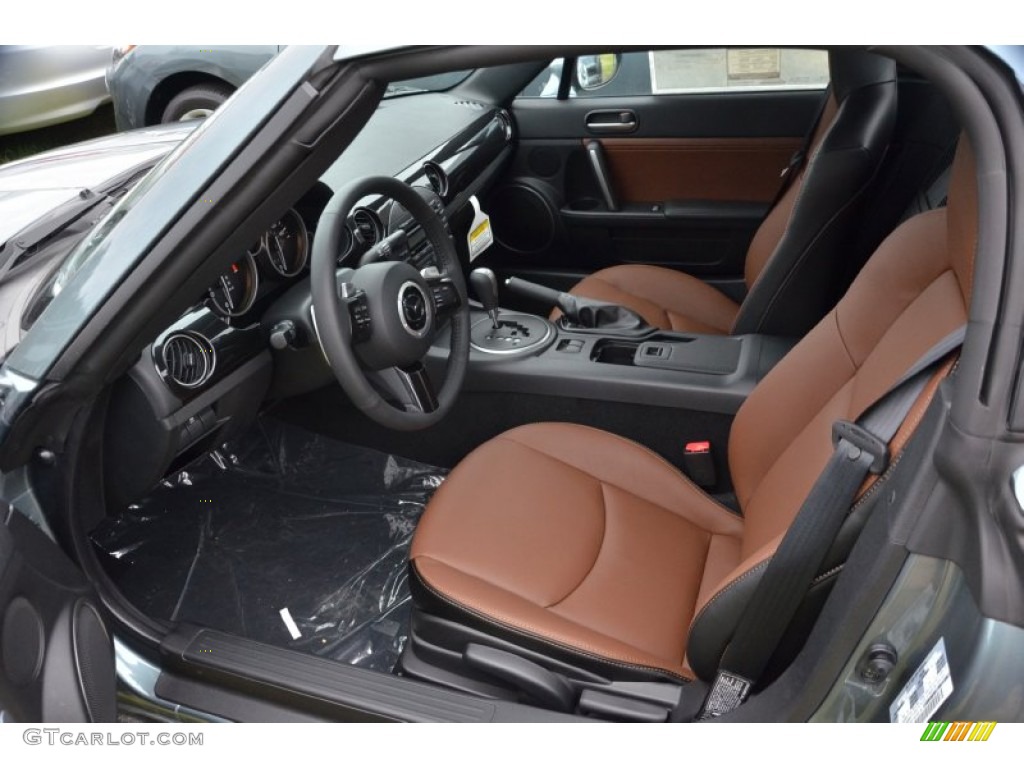 Spicy Mocha Interior 2013 Mazda MX-5 Miata Grand Touring Hard Top Roadster Photo #75434301