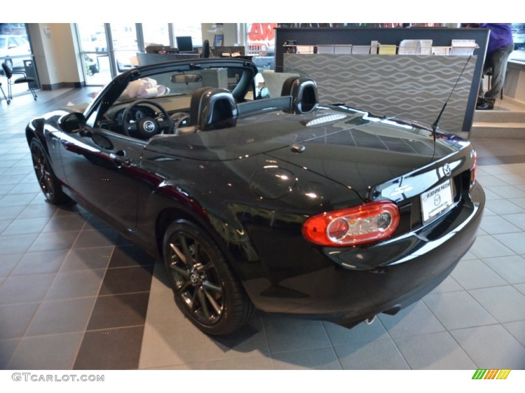 2013 MX-5 Miata Club Roadster - Brilliant Black / Club Black/Red Stitching photo #2